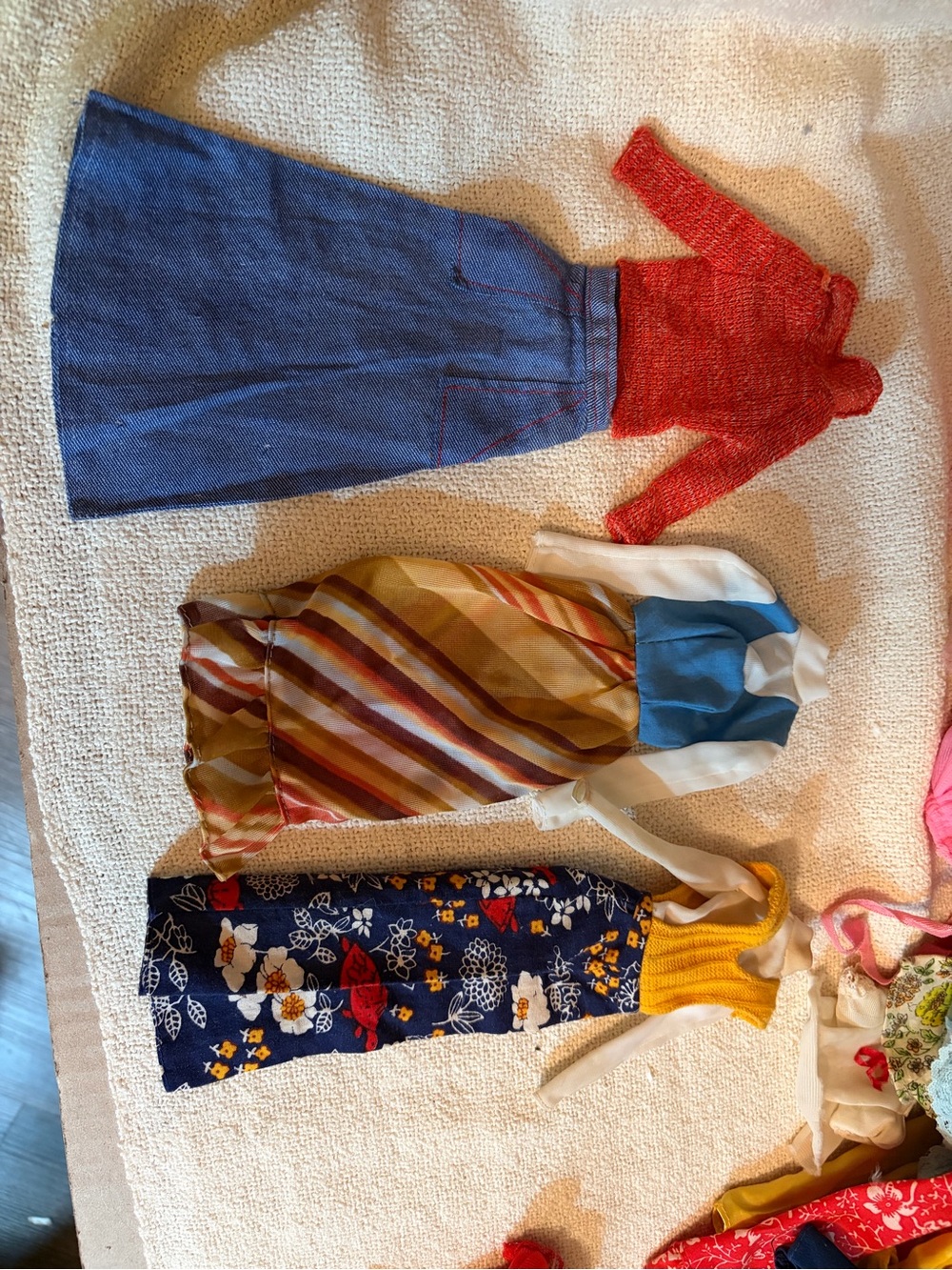 Vintage Barbie Doll Clothes Lot - 1970s Best Buy Fashions #7818, #9622, #8685.